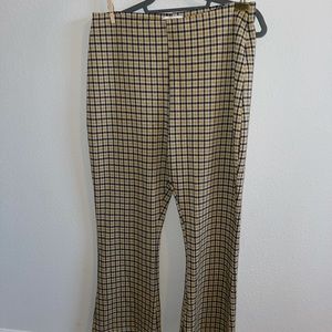 URBAN OUTFITTERS plaid knit flare pants